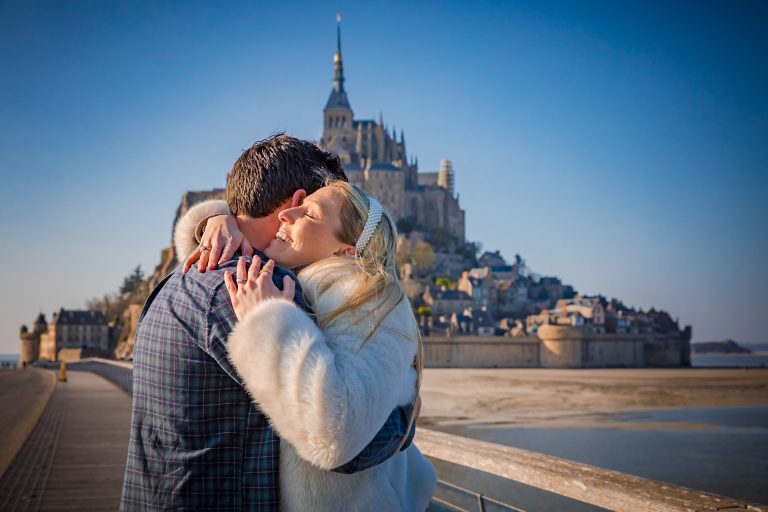 Magical Mont-St-Michel Surprise Proposal © Sabina Cowdery @anibasphotography