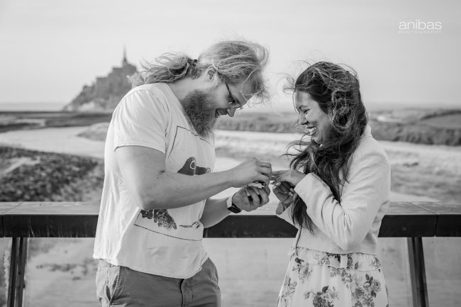 Sabina Cowdery - Mont-St-Michel Engagement and Proposal Photographer - Anibas-Photography