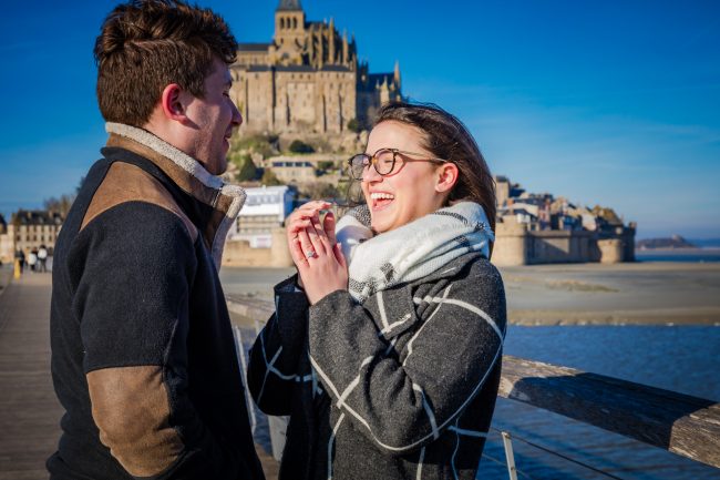 Mont-Saint-Michel Surprise Marriage Proposal captured by © Sabi Mont-St-Michel-Proposal-Engagement-Photographer-Anibas-Photography