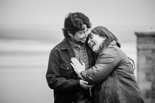 Mont-Saint-Michel Surprise Proposal captured by © Sabina Cowder Mont-St-Michel Proposal Photographer