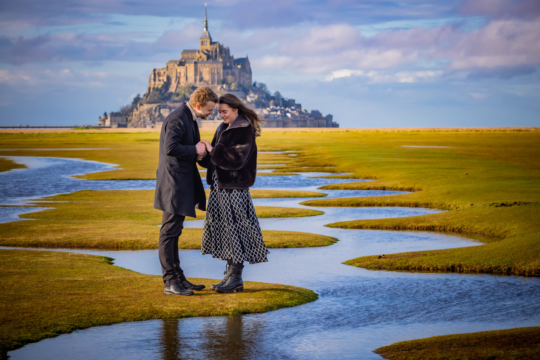 Mont Saint Michel Engagement Photographer
