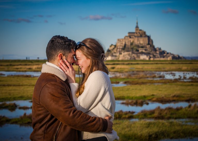 A Sunny Winter Proposal at the Mont St Michel